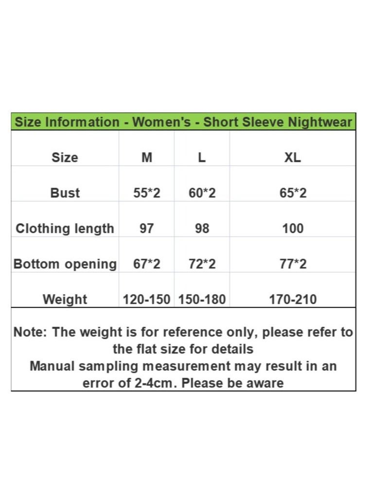 Generic - Cute Cartoon Cotton Homewear Knitted Sweet Large Short Sleeve Round Neck Pajamas - Image 1