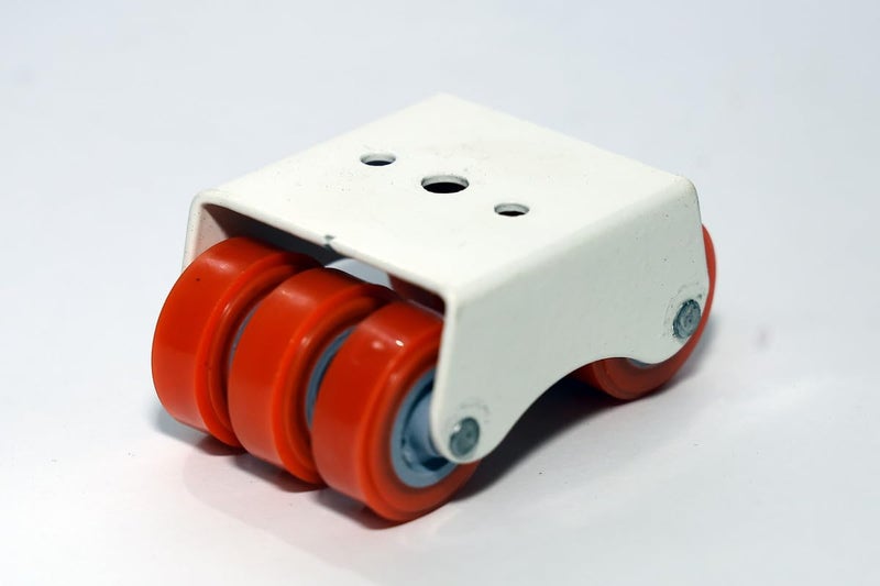 PACIFIC MOVERS 6Wheel Roller fix Castortrolley wheels for furnitureOrange 50 mm L 300 loading capacity 4 Pieces in 1 Box - Image 2