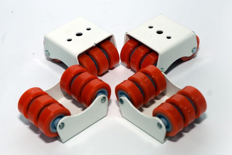 PACIFIC MOVERS 6Wheel Roller fix Castortrolley wheels for furnitureOrange 50 mm L 300 loading capacity 4 Pieces in 1 Box - Image 1