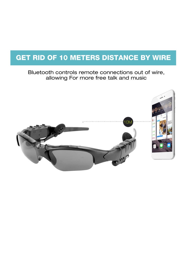 SYOSI - Sunglasses, Wireless Bluetooth Sunglasses, Stereo Sound Audio Sunglasses for Outdoor Sports, Noise Reduction Playing Music Call Earphones Supplies for Outdoor Cycling Running Driving Fishing - Image 1