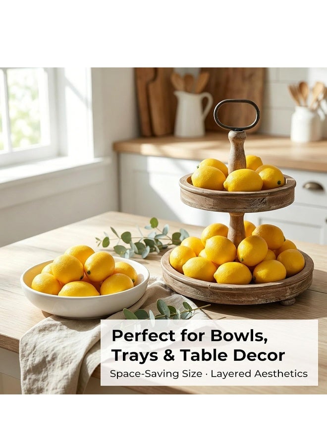 2Pcs Large Vivid Artificial Lemons Home Kitchen Party Decor Photo Props - Image 3