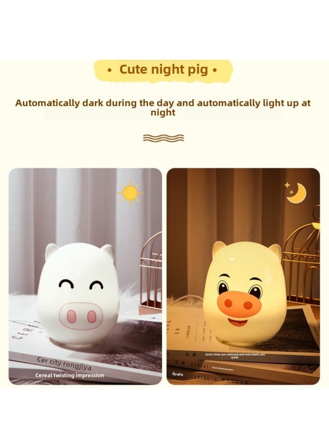 Smart Voice Nightlight Home Bedroom Sleep Bedside Baby Feeding Voice-Controlled Led Light Special Eye Protection For Lazy People-Color: Automatic Sensor + Light On When Dark + Skylight Turns Off + Single-color Soft Light Eye Protection + Usb Only Requires One Battery Once A Year + 90% Of People Choose - Image 2