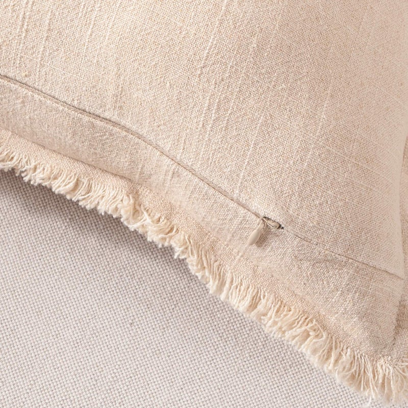 ATLINIA Decor Throw Pillow Cover - Decorative Farmhouse 20x20 Pillows Cover Linen Boho Cushion Cover for Bed Couch Sofa Outdoor Beige - Image 5