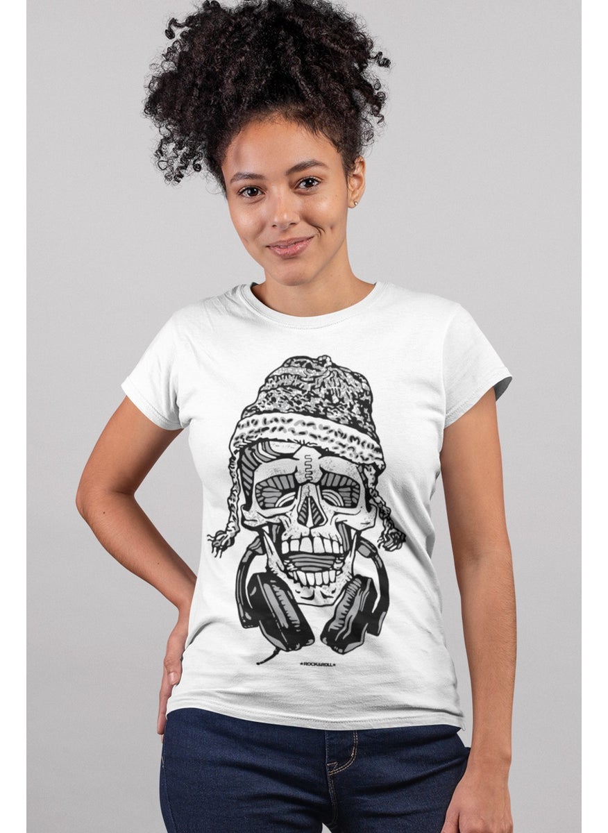 Nepali Skull White Short Sleeve Women's T-Shirt - pzsku/Z607FB6CB6687560D42CEZ/45/_/1725789885/6bd3f9e4-50a4-420d-8a95-a394a7b89330