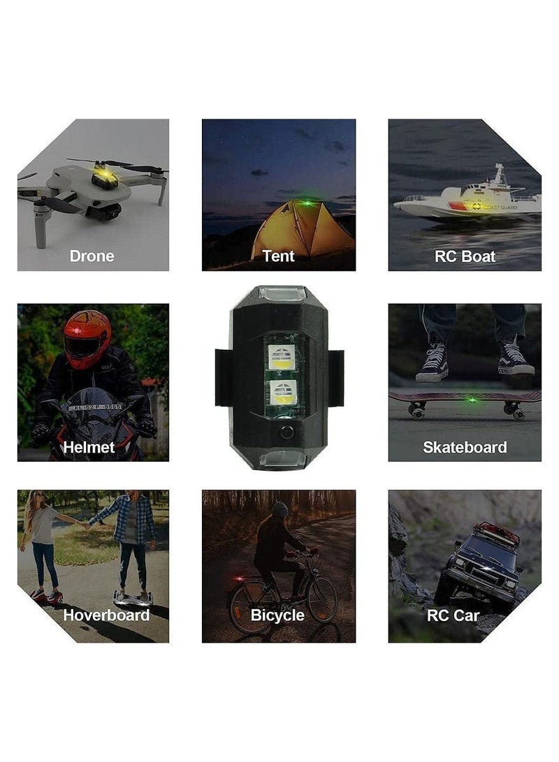 Y&D 4pcs LED Strobe Drone Light Aircraft Flying Anti-Collision Night Lights 7 Colors USB Charging for DJI Air 2S / Mini 2 Mavic Bike Dirt Car Motorcycle - Image 3