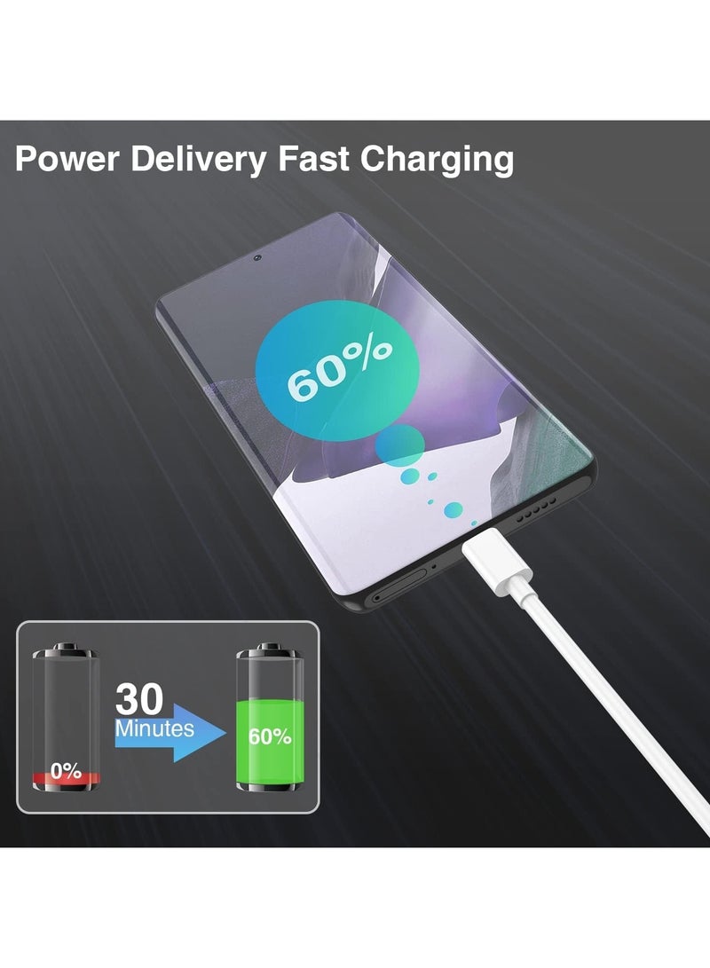 كابل USB C إلى USB C لهواتف Apple iPhone 16/15، بطول 6 أقدام (عبوة من 2)، كابل شحن سريع من النوع C لهواتف iPhone 16/15 Pro Max، iPhone 16e، MacBook Air، iPad Pro، وSamsung Galaxy. - Image 2