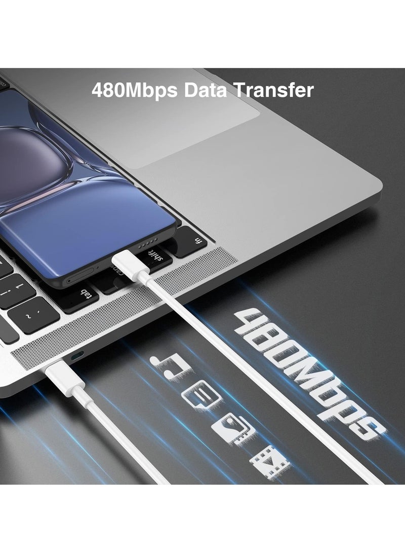 كابل USB C إلى USB C لهواتف Apple iPhone 16/15، بطول 6 أقدام (عبوة من 2)، كابل شحن سريع من النوع C لهواتف iPhone 16/15 Pro Max، iPhone 16e، MacBook Air، iPad Pro، وSamsung Galaxy. - Image 4