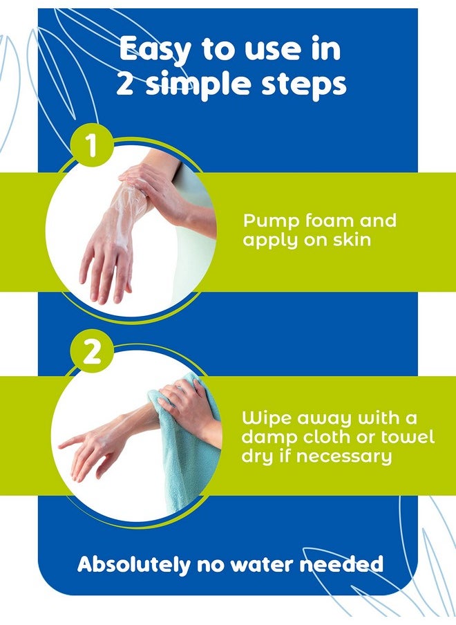 Nurture Valley - Nurture Rinse Free Foaming Cleanser Waterless Shower & Bath Wash W/Aloe For Sensitive Dry Skin Women Camping Elderly & Hospital Patients Perineal Cleansing Foam Hand & Body Soap 3 Pk - Image 1