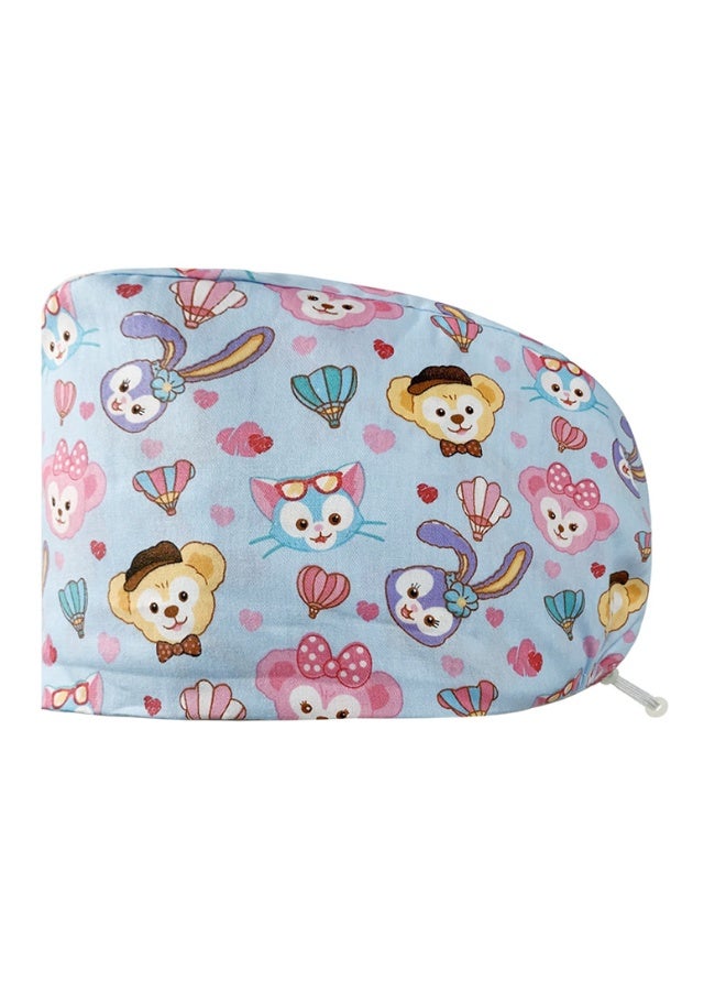 NIBEMINENT Personalized Colorful Print Cotton Hat Medical Scrubs Caps Buckle Beauty Salon Hat Lab Pet Shop HeadCover Nurse Cap Surgical Cap