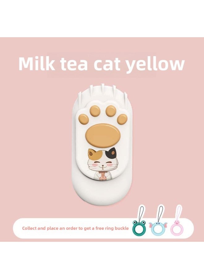 U Disk Cartoon Mini Cat Claw Large Capacity Mobile Phone USB Enterprise School Activity Advertising Gift U Disk Customization-Color:Milk Tea Cat Yellow-pr001-Capacity:16GB  - Image 1