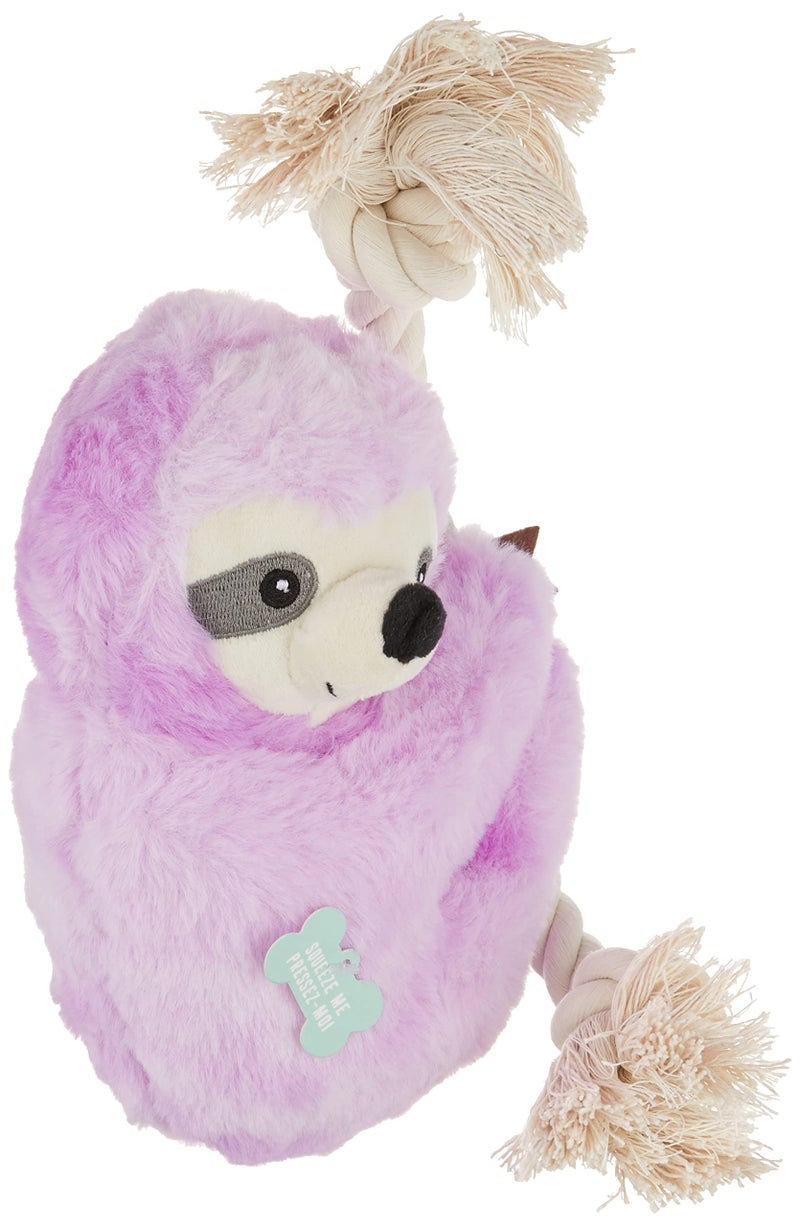 Fringe Studio Plush Dog Toy Purple Sloth On A Rope PetShop Collection 289374 - Image 2