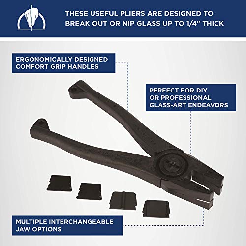 Fletcher® 8” Running and Nipping Pliers, Breakout Glass Hand Tool - Image 3