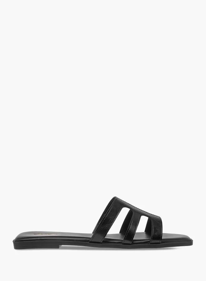 Celeste Women's Solid Slip-On Flat Sandals