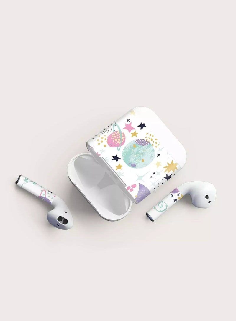 1sheet Cartoon Planet Sticker Compatible With Airpods - Image 2