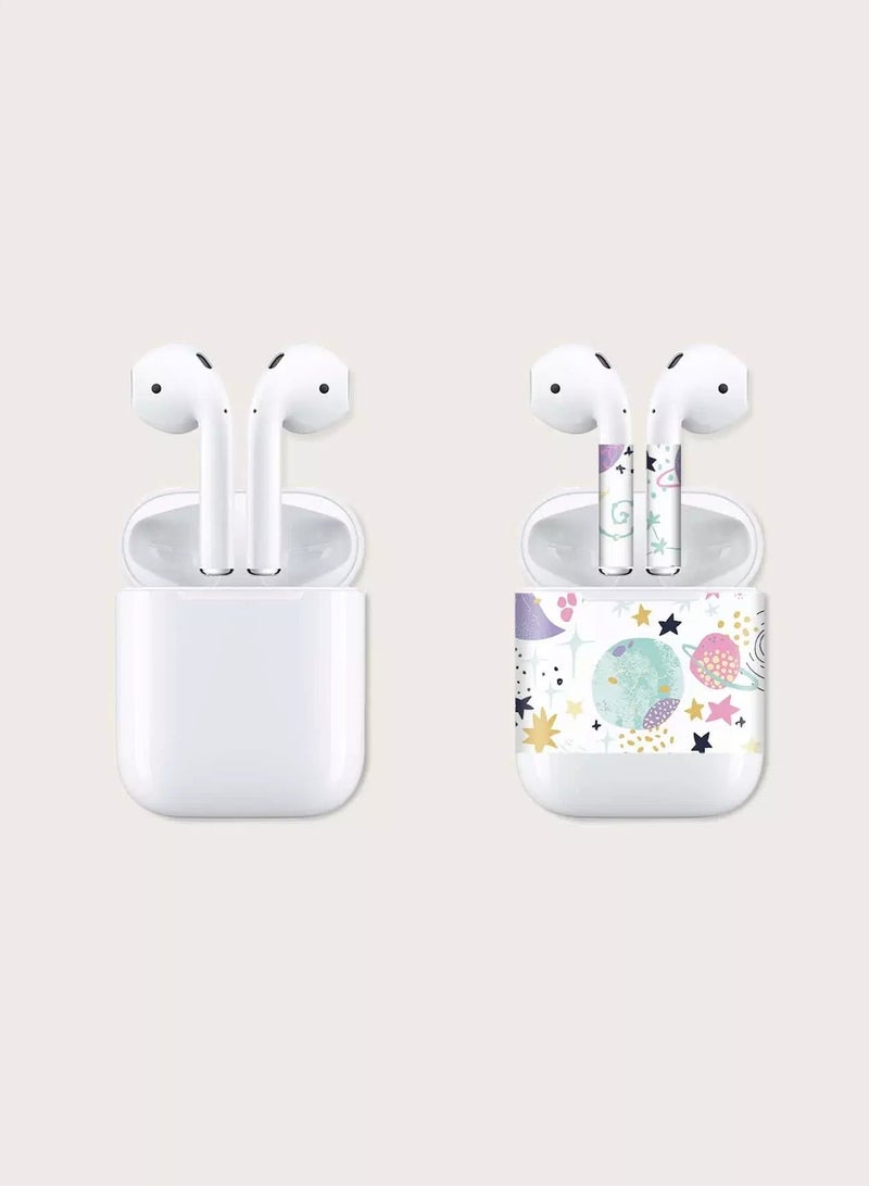 1sheet Cartoon Planet Sticker Compatible With Airpods - Image 5