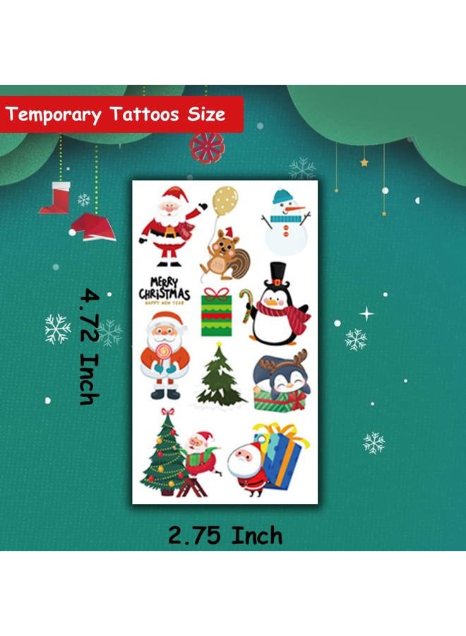 Hohamn 240 PCS Christmas Temporary Tattoos for Kids, 20 Sheets Christmas Holiday Fake Tattoos for Girls Boys Xmas Party Gifts Crafts Decoration - Image 3