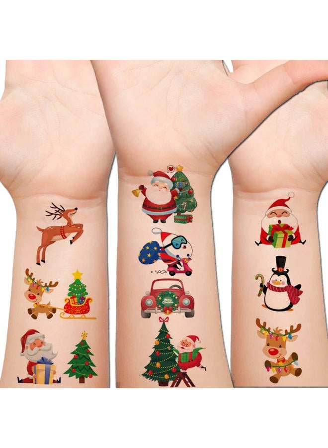 Hohamn 240 PCS Christmas Temporary Tattoos for Kids, 20 Sheets Christmas Holiday Fake Tattoos for Girls Boys Xmas Party Gifts Crafts Decoration - Image 1
