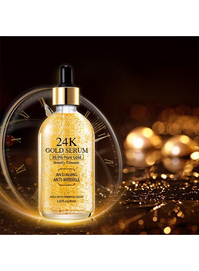 Grospe 24K Gold Serum For Face 2Pack Skin Tone Even Anti Aging Moisturizer With Vitaminskin Care Glow Collagen Booster Serum Hyaluronic Acid For Dark Spots & Fine Lines 2.02Fl Oz - Image 5