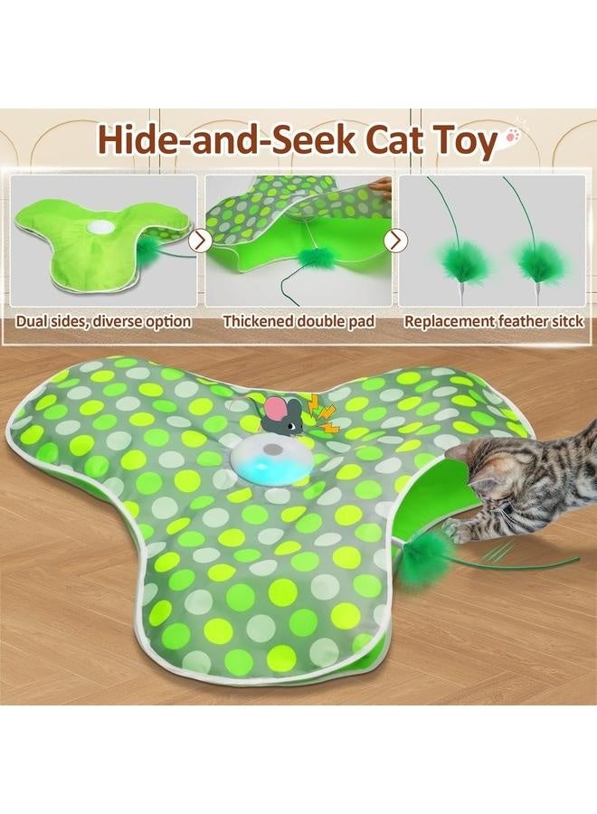 لعبة قطط تفاعلية، ألعاب قطط أوتوماتيكية للقطط المنزلية، لعبة الغميضة مع خاصية تنشيط الحركة، ريشة متحركة، زقزقة، قابلة لإعادة الشحن عبر USB - Image 2