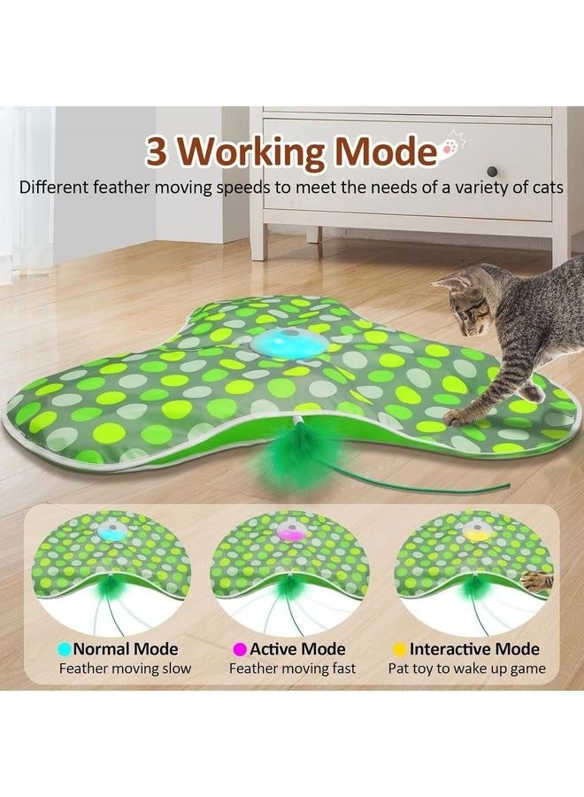 لعبة قطط تفاعلية، ألعاب قطط أوتوماتيكية للقطط المنزلية، لعبة الغميضة مع خاصية تنشيط الحركة، ريشة متحركة، زقزقة، قابلة لإعادة الشحن عبر USB - Image 4