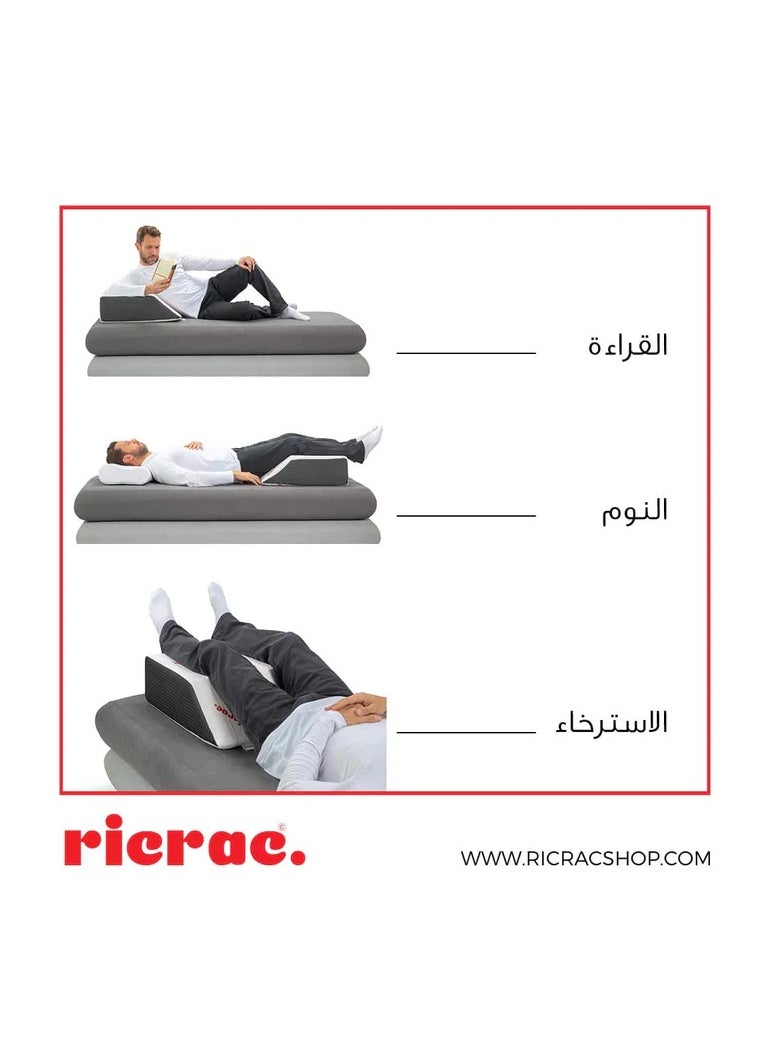 ريكراك - وسادة رفع الساق العظمية من راتشيتيك - رفع مُستهدف لدعم الساق والدورة الدموية. - Image 1