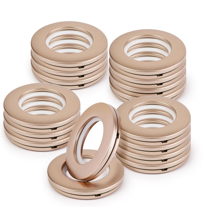 WCIC 16PCS Espresso Roman Shade Rings 40mm 1916 Dark Bronze Plastic Grommets WarmTone Low Noise Glide Reinforced Inner Rim