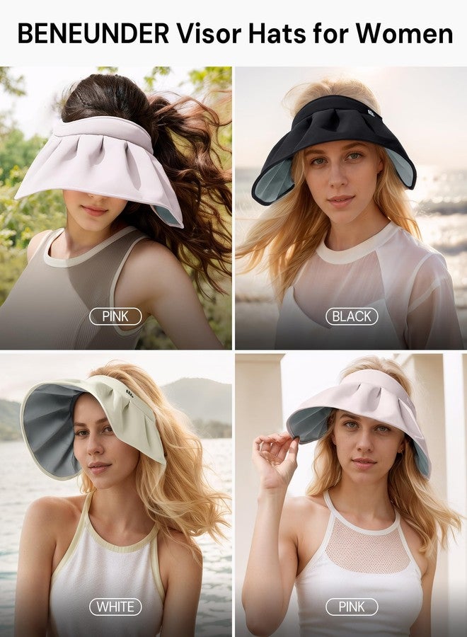 بيناندر قبعات شمسية نسائية من بينياندر، ذات حافة عريضة قابلة للطي، توفر حماية من الأشعة فوق البنفسجية بدرجة UPF50+، مناسبة للسفر والعطلات الخارجية، لون بيج. - Image 5