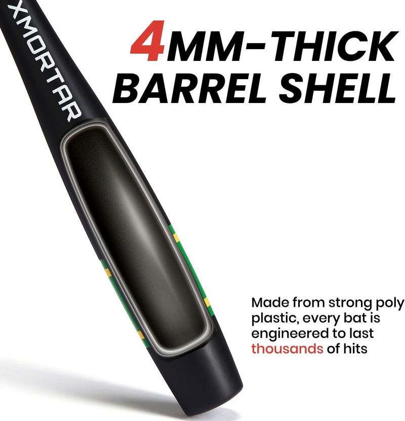 Xmortar T1 Pro Plastic Torpedo Bat for Backyard Baseball Game - 32 in / 12 oz (Black Pencil) - Image 4