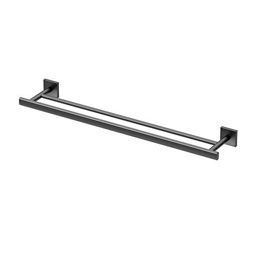 Gatco 4054MX Elevate Bathroom Double Towel Bar, 24-inch, Matte Black - Image 1