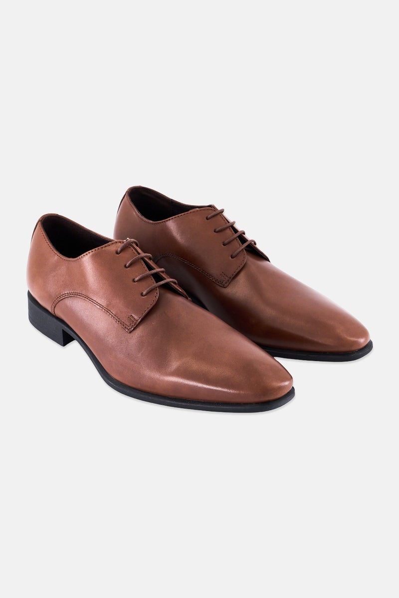 GEOX Men U High Lift Lace Up Formal Shoes, Dark Brown - Image 1