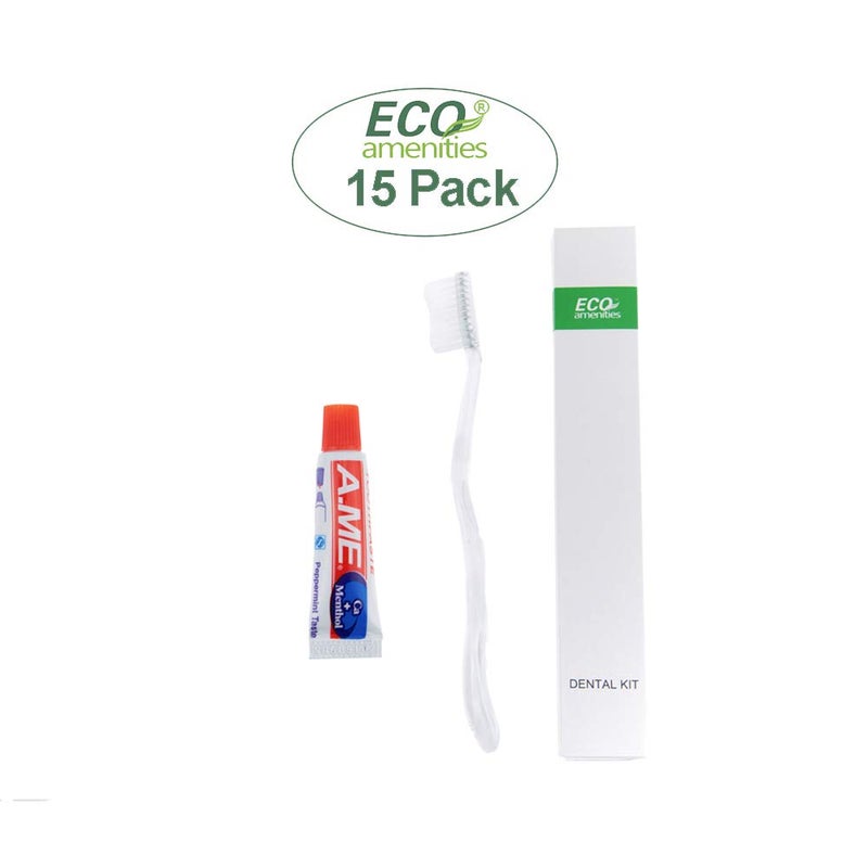 ECO Amenities 5-Piece All-in-Kit Hotel Toiletries Bulk 420pcs (84 Toiletry Kits) Travel Soap-Lotion-Shampoo & Conditioner 2 in 1-Disposable Toothbrush-Toothpaste per Kit Guest Shower Bath Amenities - Image 2