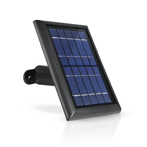 Wasserstein Solar Panel Compatible with Ring Spotlight Cam/Plus/Pro Battery, Stick Up Cam/Pro & Outdoor Cam Plus Battery - Continuous Power for Ring Surveillance Camera (1-Pack, Black) - Image 1