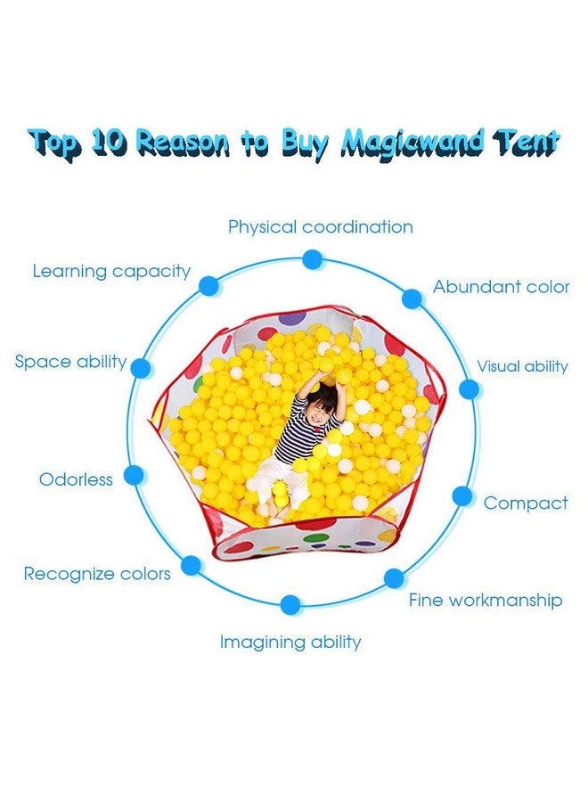 ماجيك واند لعبة كرات منبثقة متعددة الألوان من مادة البوليستر بحجم كبير جدًا من Magicwand، بدون كرات، مناسبة لعمر 3 سنوات فما فوق - Image 3