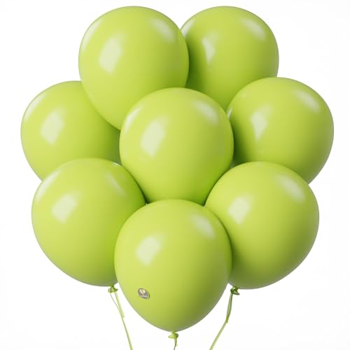 Balloon Red AFTERLOON Biodegradable Balloons 24 pcs Lime Green 12 Inch Matte Color Thickened Extra Strong Latex Helium Float Multicolor Colorful Bulk Color ballon baloon Globos Para Decoration De Fiestas Kids - Image 1