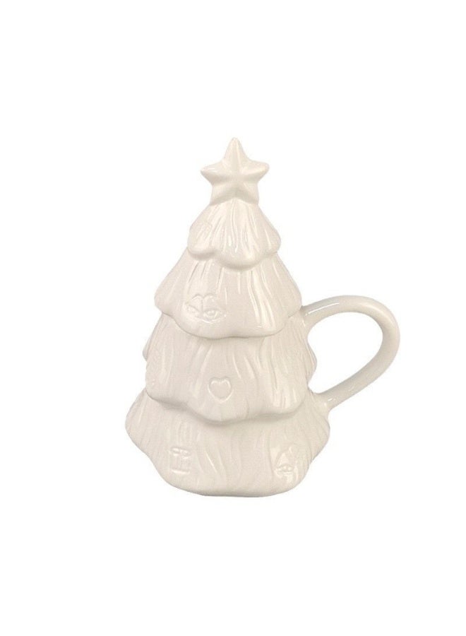 المنزل الذكي هوم سمارت كوب رسم مع غطاء للأولاد والبنات - كوب رسم سيراميكي على شكل شجرة، هدية مثالية لعيد الميلاد والحفلات. - Image 1