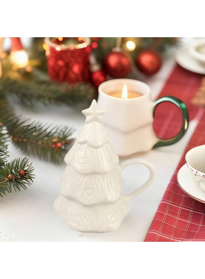 المنزل الذكي هوم سمارت كوب رسم مع غطاء للأولاد والبنات - كوب رسم سيراميكي على شكل شجرة، هدية مثالية لعيد الميلاد والحفلات. - Image 5