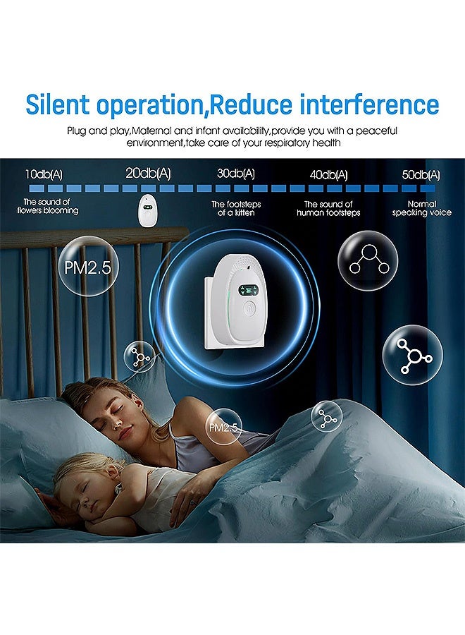 مانجي جهاز تنقية الهواء المنزلي، جهاز تنقية الهواء المحمول بتقنية الأيونات السالبة، معطر جو ومزيل للروائح للعمل بهدوء لغرفة النوم والمكتب والمطبخ والمرحاض - Image 4