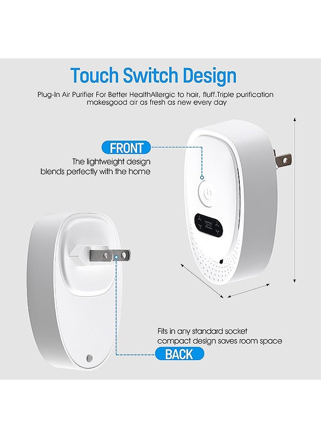 مانجي جهاز تنقية الهواء المنزلي، جهاز تنقية الهواء المحمول بتقنية الأيونات السالبة، معطر جو ومزيل للروائح للعمل بهدوء لغرفة النوم والمكتب والمطبخ والمرحاض - Image 2