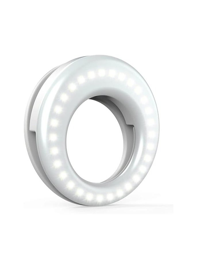 حلقة إضاءة سيلفي، إضاءة دائرة LED، إضاءة للكاميرا والهواتف المحمولة وأجهزة اللابتوب، للإضاءة في التصوير الفوتوغرافي والفيديو، مع إمكانية ال والشحن.  - Image 2