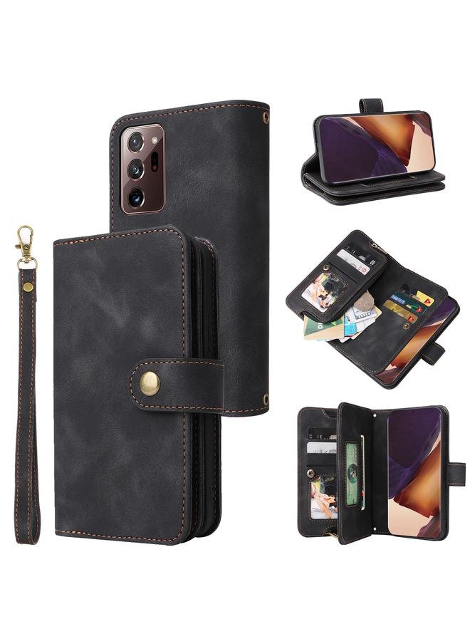 إيروريكس جراب لهاتف Samsung Galaxy Note20 Ultra متعدد الوظائف بفتحة بطاقة وسحاب ومحفظة جلدية لهاتف الهاتف - Image 1