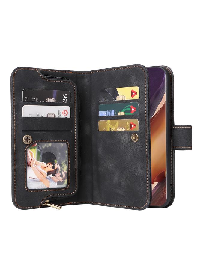 إيروريكس جراب لهاتف Samsung Galaxy Note20 Ultra متعدد الوظائف بفتحة بطاقة وسحاب ومحفظة جلدية لهاتف الهاتف - Image 4