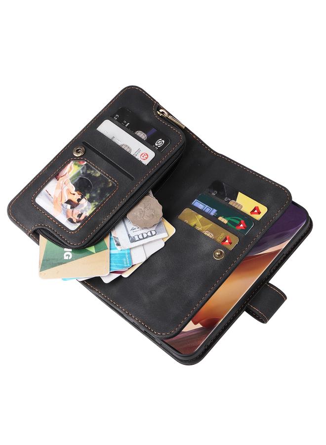 إيروريكس جراب لهاتف Samsung Galaxy Note20 Ultra متعدد الوظائف بفتحة بطاقة وسحاب ومحفظة جلدية لهاتف الهاتف - Image 5