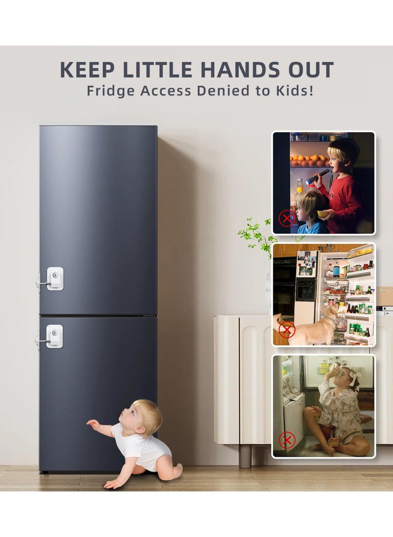 Child Safety Lock, For Refrigerator, Cabinet, Drawers, Window and Door, 2Pcs - Image 3