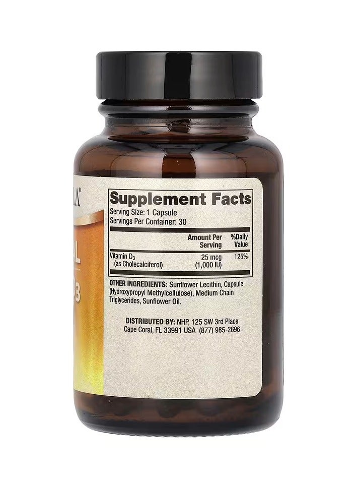 دكتور ميركولا فيتامين د3 جسيمي شحمي، 1000 وحدة دولية، 30 كبسولة - Image 2