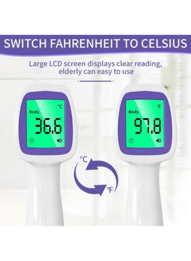 Non-Contact Digital Forehead Thermometer Gun - Accurate & Fast Measurement - Three-Color Backlight for Child & Adult Home Health Care - Image 2