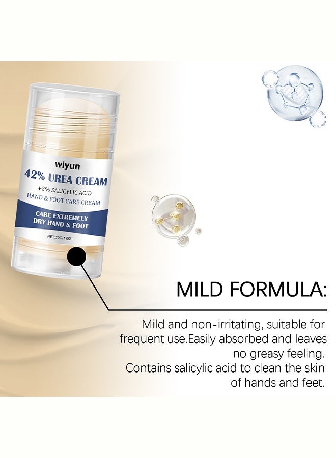 WIYUN 42% Urea Cream with 2% Salicylic Acid, Hand & Foot Care Cream for Extremely Dry Cracked Skin, Softens Calluses, Exfoliates, Deeply Moisturizes 30g - Image 5