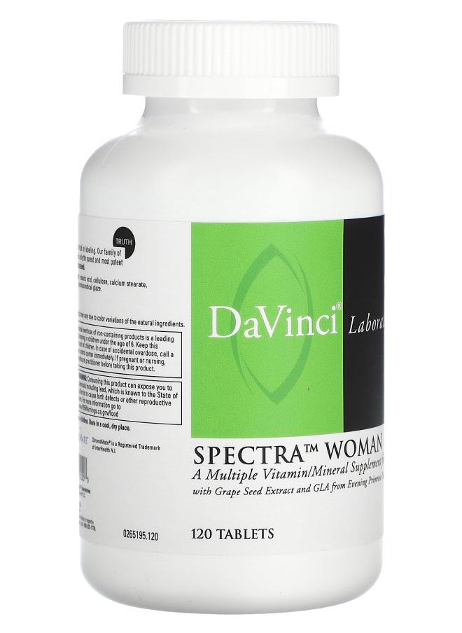 DaVinci Laboratories Spectra Woman Multiple Vitamin/Mineral 120 Tablets  - Image 2
