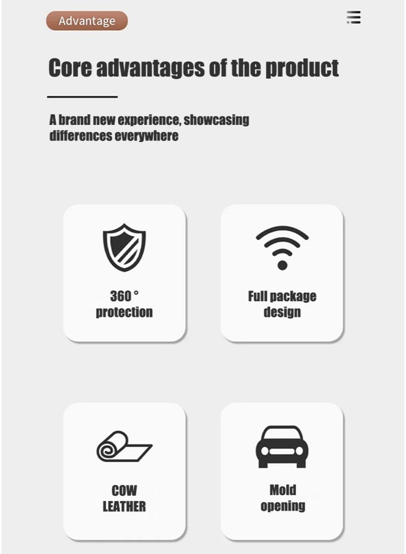 Car key bag, suitable for Porsche car key protector, perfectly wraps car keys, high-end, wear-resistant and fashionable. - Image 5