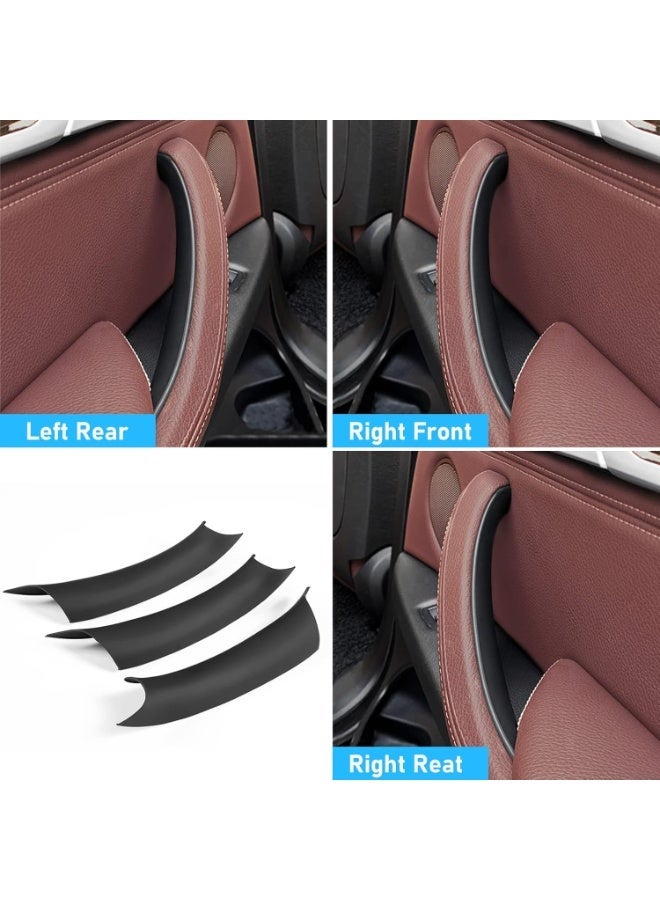 متوافق مع غطاء مقبض الباب BMW X5 F15 / X6 F16 ، غطاء مقبض سحب الباب 3PCS لـ BMW X5 F15 2014-2018 ، X6 F16 2015-2018 ، مقبض الباب الجانب الأيسر واليمين مقبض سحب الباب الداخلي (أسود) - Image 3