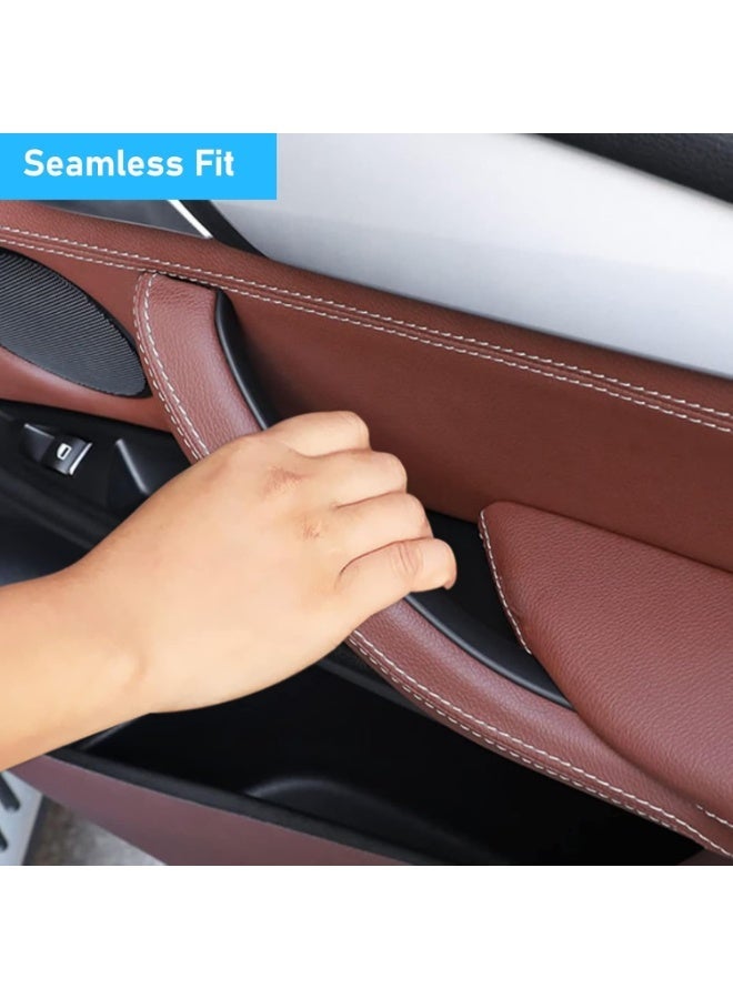 متوافق مع غطاء مقبض الباب BMW X5 F15 / X6 F16 ، غطاء مقبض سحب الباب 3PCS لـ BMW X5 F15 2014-2018 ، X6 F16 2015-2018 ، مقبض الباب الجانب الأيسر واليمين مقبض سحب الباب الداخلي (أسود) - Image 2